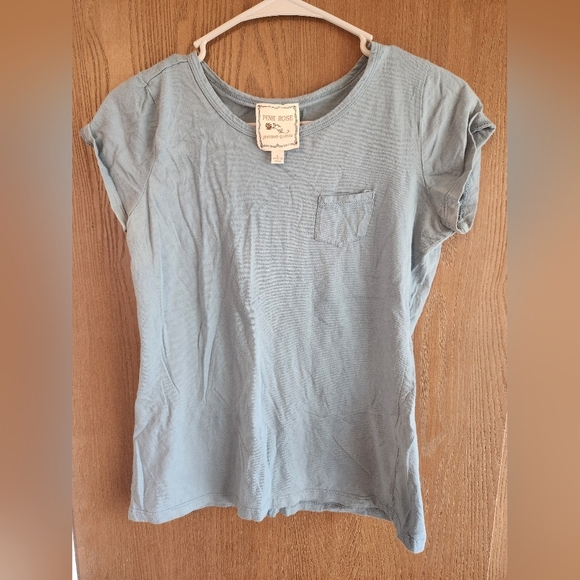 PINK ROSE Light Blue Women's Top - Picture 1 of 3